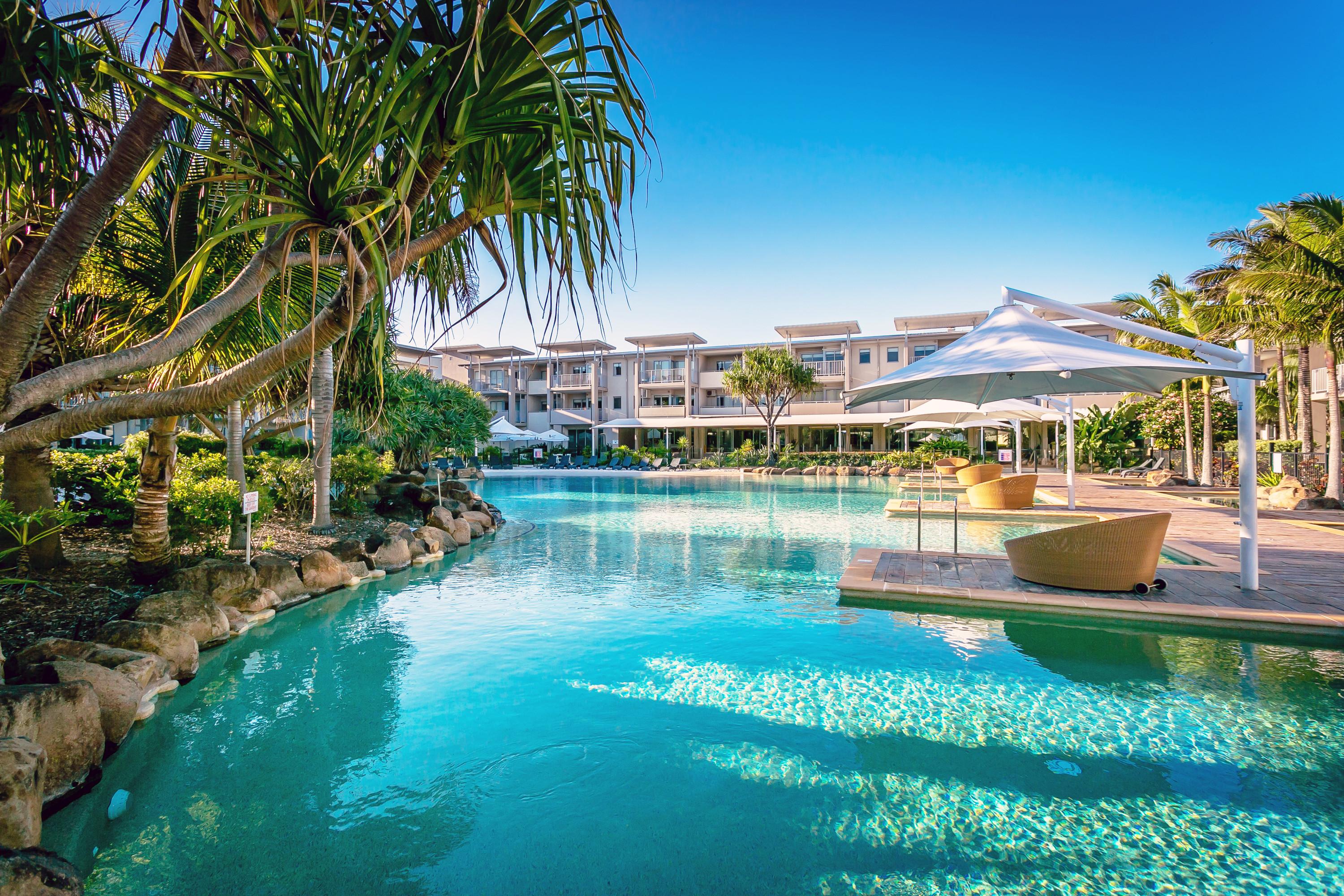 Peppers Salt Resort & Spa Kingscliff Eksteriør billede The pool at Peppers Mantra on Saltwater Island